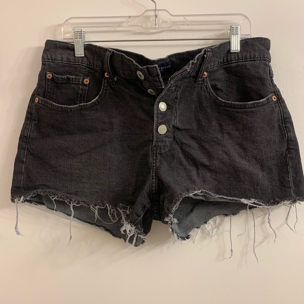 Lucky Brand 3" Mid Rise Boy jean shorts size 14/32